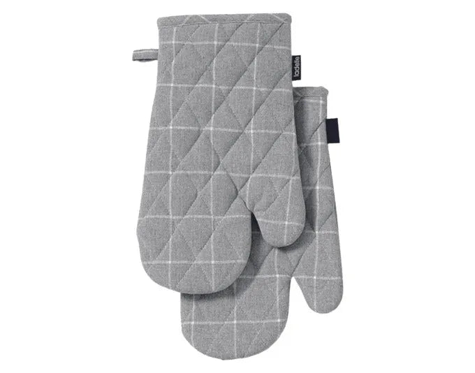 LADELLE Ofenhandschuh Eco Check grey 18x33 cm 2 Stk. in  präsentiert im Onlineshop von KAQTU Design AG. Backutensilien ist von LADELLE