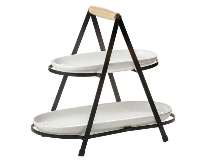 LADELLE Etagere Alto Serve & Share Porzellan 43.2x19.4x37 cm in  präsentiert im Onlineshop von KAQTU Design AG. Küchenhelfer ist von LADELLE