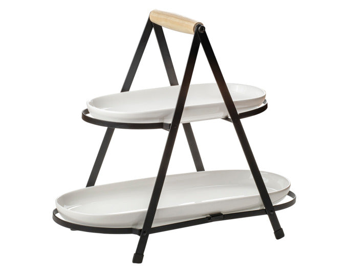 LADELLE Etagere Alto Serve & Share Porzellan 43.2x19.4x37 cm in  präsentiert im Onlineshop von KAQTU Design AG. Küchenhelfer ist von LADELLE