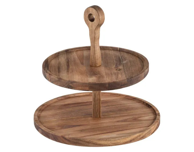 LADELLE Etagere rund Akazie Gather 30x30x27.5 cm in  präsentiert im Onlineshop von KAQTU Design AG. Küchenhelfer ist von LADELLE