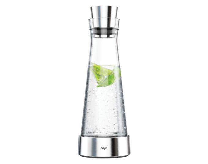 EMSA Kühlkaraffe Flow Slim 1 Liter Glas/Edelstahl in  präsentiert im Onlineshop von KAQTU Design AG. Karaffe ist von EMSA