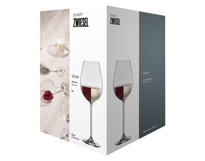 Elegantes Allroundglas Vinos von SCHOTT ZWIESEL, 4er-Set, ideal für Wein und Getränke, hochwertig und vielseitig einsetzbar.
