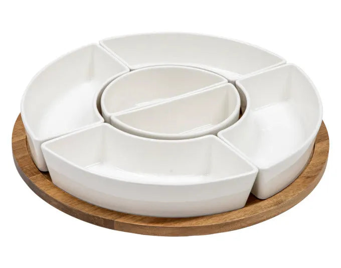 LADELLE Schalenset auf Drehteller Alto Serve & Share 7-teilig ø 41cm in  präsentiert im Onlineshop von KAQTU Design AG. Schale ist von LADELLE