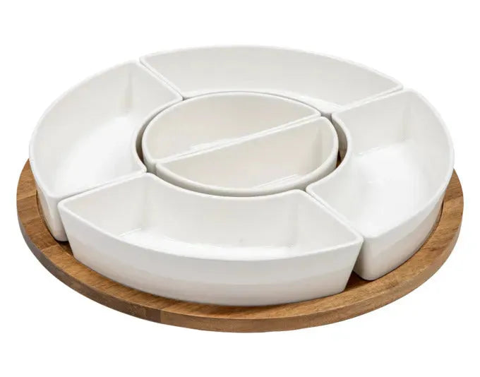 LADELLE Schalenset auf Drehteller Alto Serve & Share 7-teilig ø 41cm in  präsentiert im Onlineshop von KAQTU Design AG. Schale ist von LADELLE