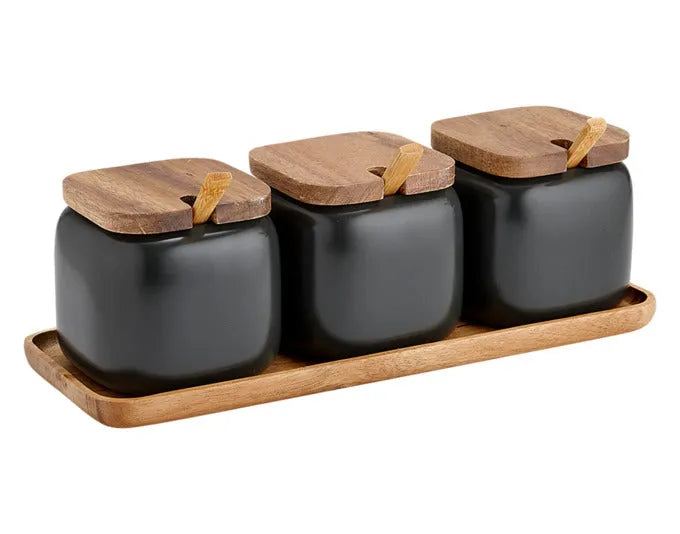 LADELLE Aufbewahrungsdosen-Set Essentials dunkelgrau 10-teilig 28x10.5x9.5 cm in  präsentiert im Onlineshop von KAQTU Design AG. Schale ist von LADELLE
