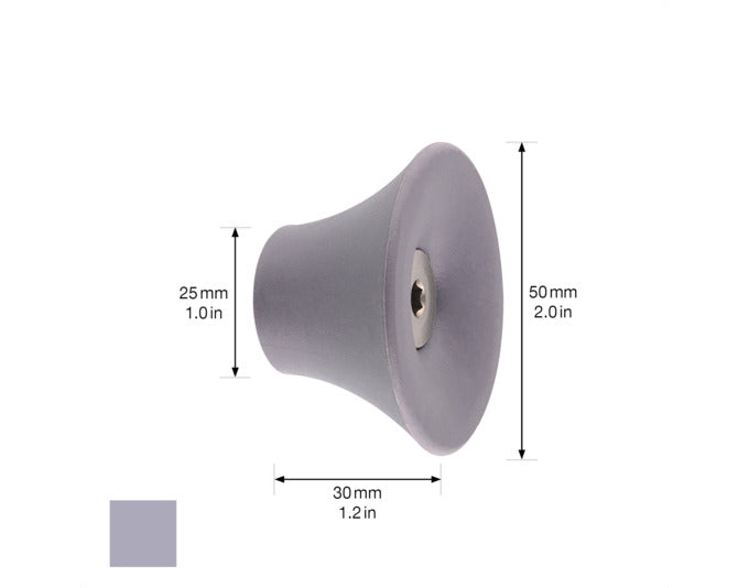 Eleganter Wandhaken Tulip von WAGNER, schiefergrau, ø 50x30 mm, ideal für stilvolle Aufbewahrung und modernes Design.