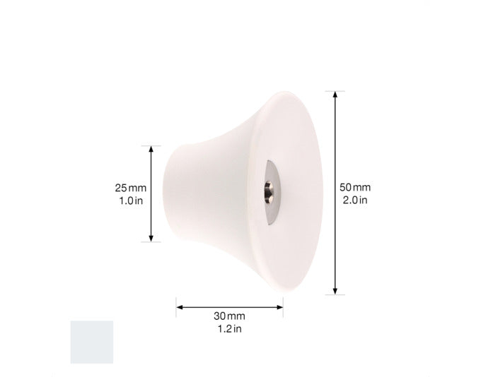 Eleganter Wandhaken Tulip von WAGNER, lichtgrau, ø 50x30 mm, ideal für stilvolle Aufbewahrung und Organisation in Ihrem Zuhause.