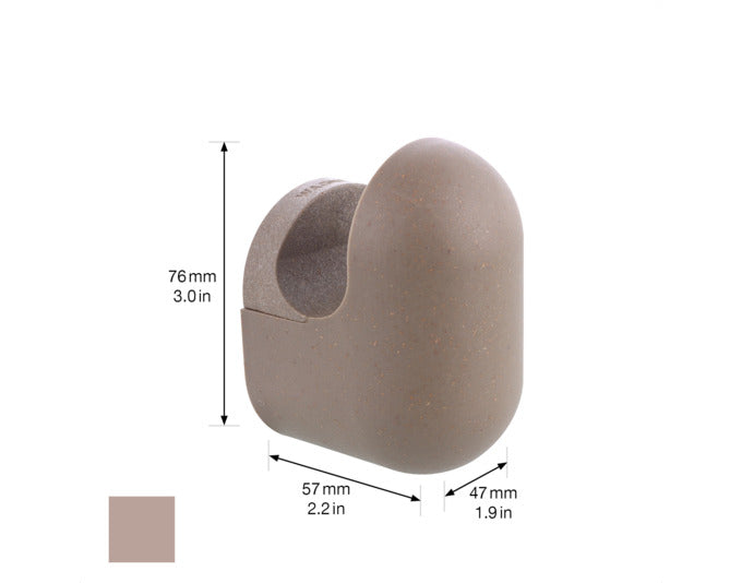 Moderner Wandhaken in Taupe von WAGNER, ideal für stilvolle Aufbewahrung. Inklusive Schrauben und Dübel für einfache Montage.