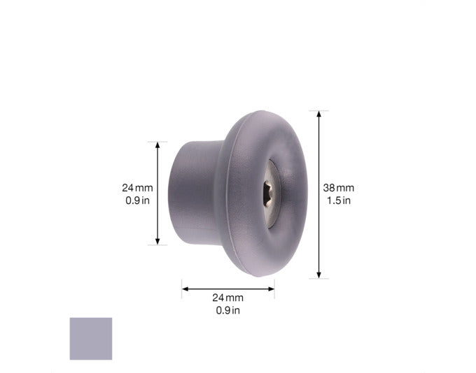 Moderner Wandhaken von WAGNER, Modell Dot hooks4home, grau, ø 38x24 mm, ideal für stilvolle und praktische Aufbewahrung.