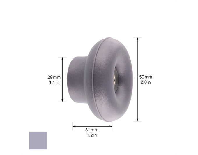 Moderner Wandhaken von WAGNER, grau, ø 50x31 mm, ideal für Zuhause. Praktisch, stilvoll und vielseitig einsetzbar.