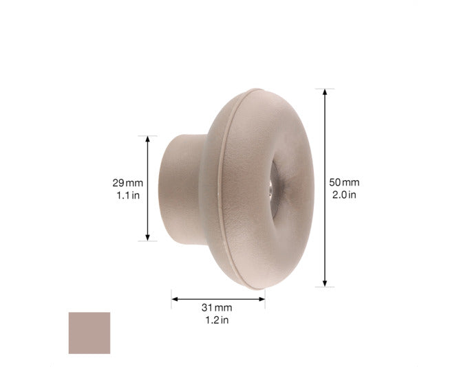 WAGNER Wandhaken Dot hooks4home, ø 50x31 mm, taupe, stilvoll und funktional, ideal für Zuhause, hochwertig und platzsparend.
