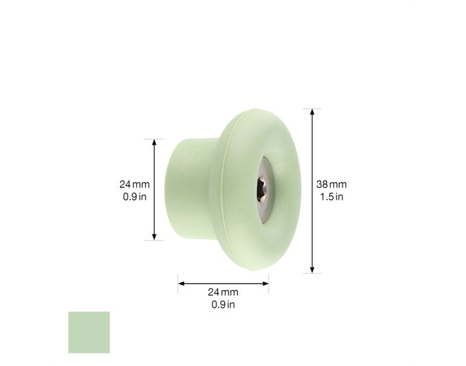 Praktische Wandhaken in Pastellgrün, ø 38x24 mm, ideal für Zuhause. Stilvolles Design von WAGNER für vielseitige Anwendungen.