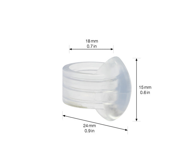Türklinkenpuffer aus transparentem PVC, 18x14x1 mm, schützt Wände vor Schäden durch Türklinken, von WAGNER.
