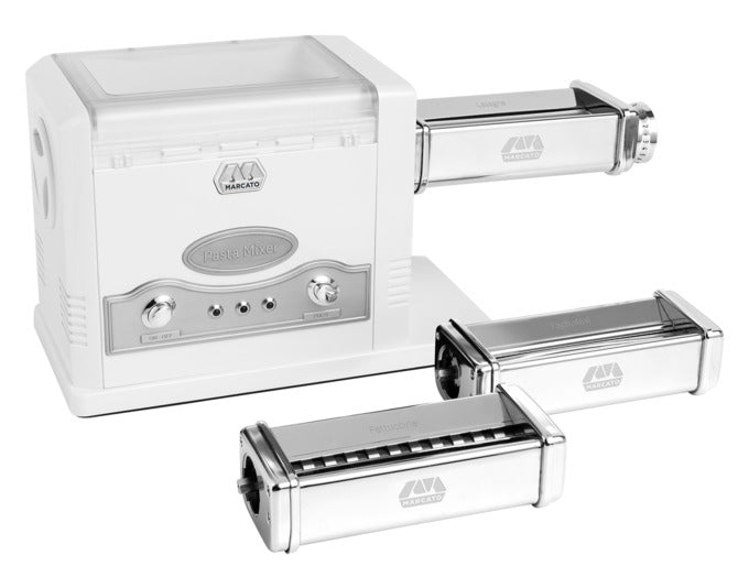 MARCATO Nudelmaschine Pasta Fresca 220 V elektrisch 3 Zubehör Lasagne, Fettuccine, Tagliolini in  präsentiert im Onlineshop von KAQTU Design AG. Küchengerät ist von MARCATO