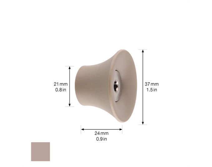 Elegante Wandhaken Tulip von WAGNER in Taupe, ø 37x24 mm, ideal für stilvolle Organisation und modernes Design in Ihrem Zuhause.