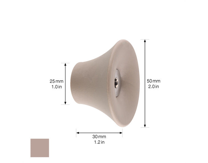 Eleganter Wandhaken Tulip von WAGNER, taupe, ø 50x30 mm, ideal für stilvolle Aufbewahrung und Organisation in Ihrem Zuhause.