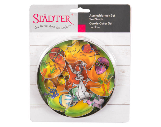 Set mit Oster-Ausstechformen (4,5–6,5 cm) von STÄDTER, ideal für kreative Backideen. Perfekt für Plätzchen und Dekorationen.