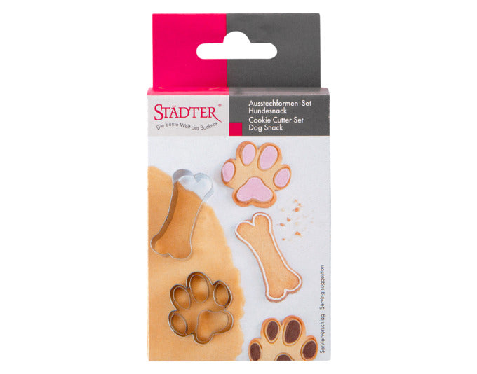 Praktisches STÄDTER Ausstecher-Set für Hundesnacks, 2-teilig, 7.5–9.5 cm, ideal für kreative Leckerlis für Ihren Hund.