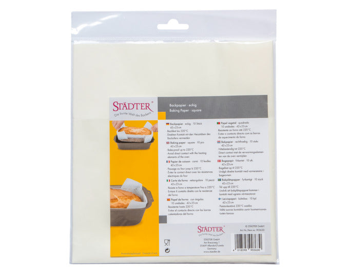 City baking paper 42x23 cm 10 <tc>wEIS</tc> angular