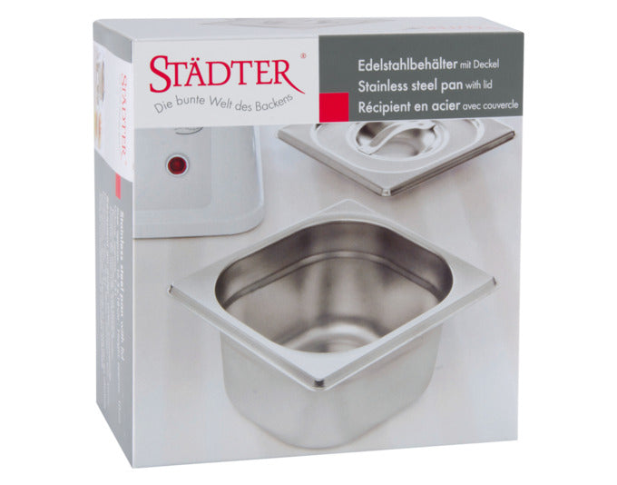 STÄDTER Edelstahlbehälter mit Deckel 16.5x18x10 cm in  präsentiert im Onlineshop von KAQTU Design AG. Aufbewahrungsbehälter ist von STÄDTER