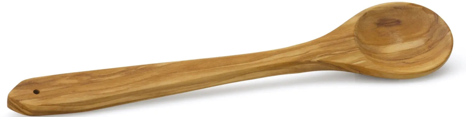 Olivenholz Kochlöffel rund 30cm in Braun präsentiert im Onlineshop von KAQTU Design AG. Küchenhelfer ist von Continenta