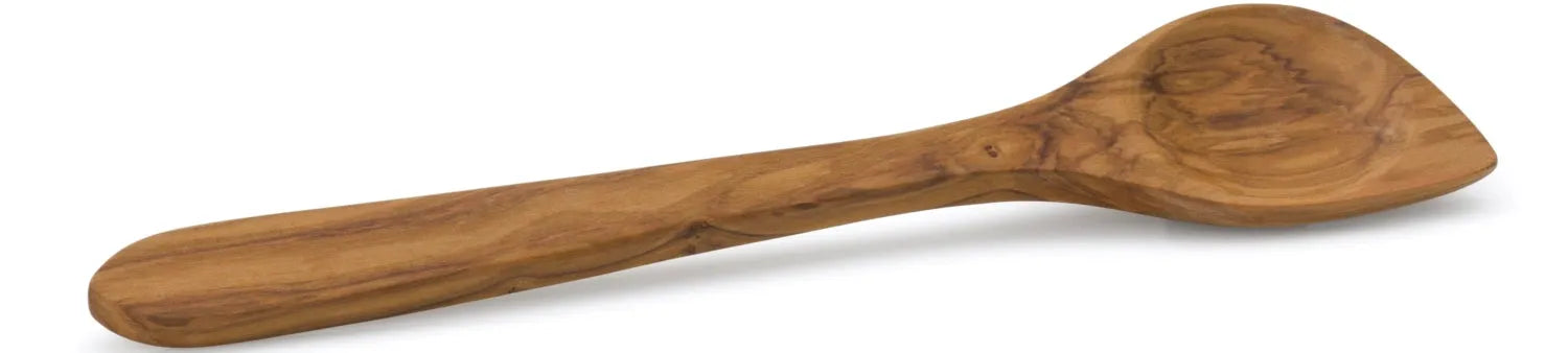 Olivenholz Kochlöffel mit Ecke 30cm in Braun präsentiert im Onlineshop von KAQTU Design AG. Küchenhelfer ist von Continenta