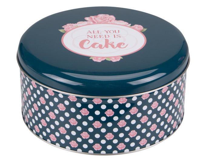 City of pastry box all you need is cake Ø 16.5x8 cm colorful round