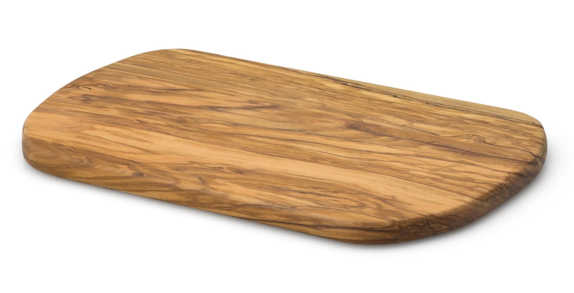 Entdecken Sie das stilvolle Olivenholz Schneidebrett 34x22x1,6 cm von Continenta. Langlebig, antibakteriell und perfekt für jede Küche!
