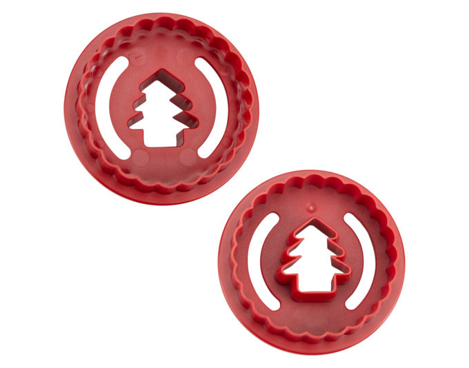 STÄDTER Linzer-Ausstecher Tannenbaum ø 5.5x3 cm rot gewellt in  präsentiert im Onlineshop von KAQTU Design AG. Ausstecher ist von STÄDTER