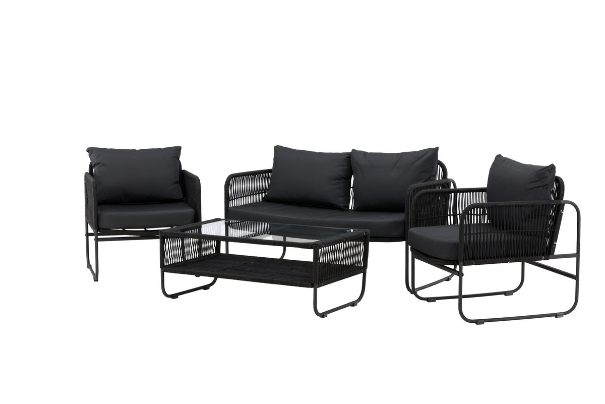 Utah Sofagarnitur in Schwarz präsentiert im Onlineshop von KAQTU Design AG. Loungeset ist von Venture Home