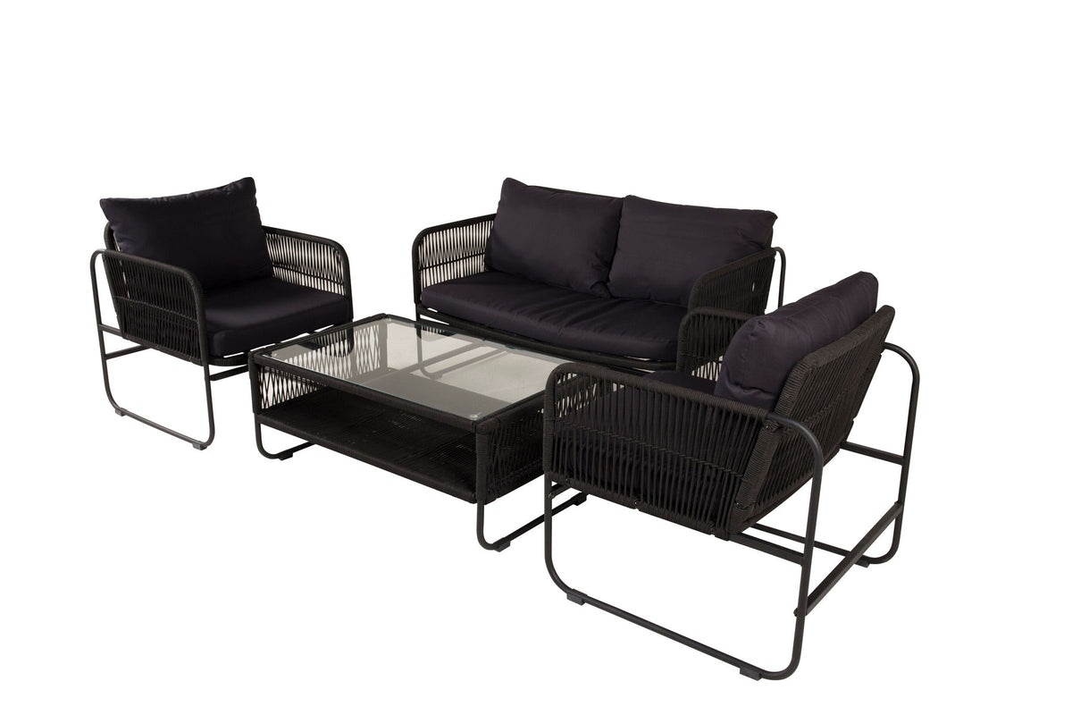 Utah Sofagarnitur in Schwarz präsentiert im Onlineshop von KAQTU Design AG. Loungeset ist von Venture Home