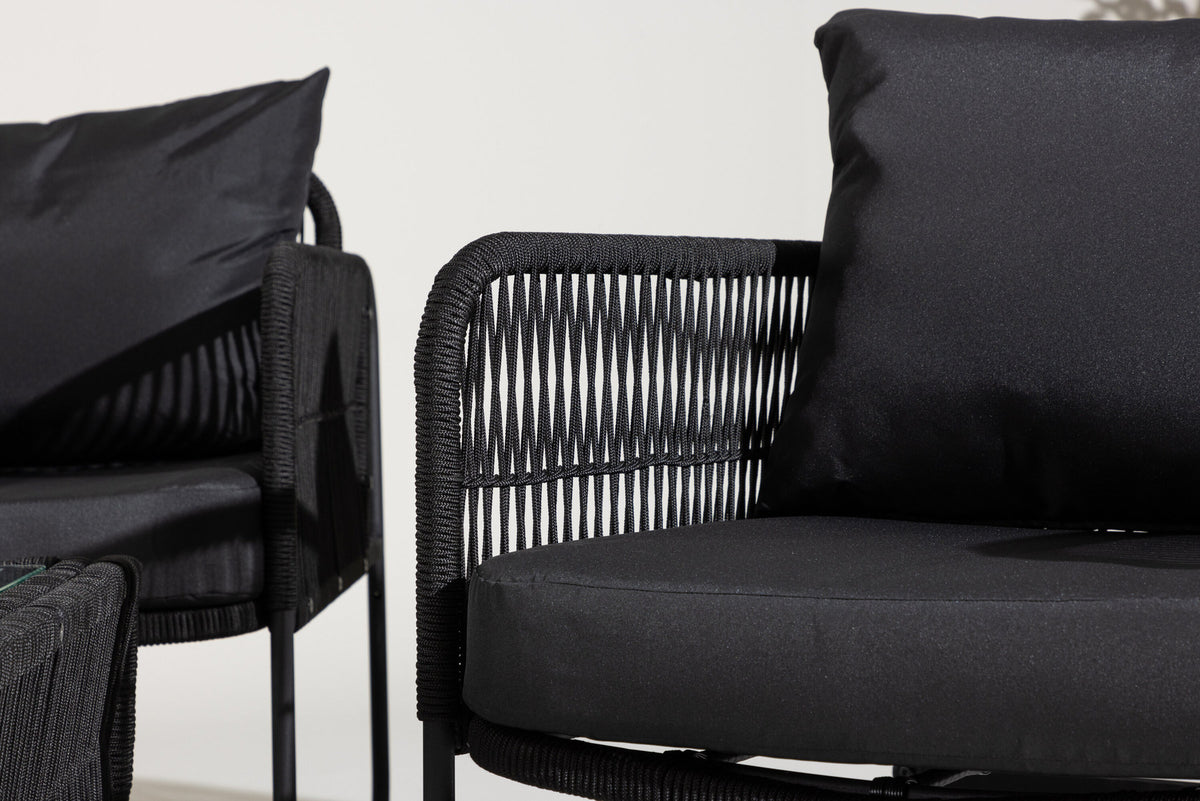 Utah Sofagarnitur in Schwarz präsentiert im Onlineshop von KAQTU Design AG. Loungeset ist von Venture Home