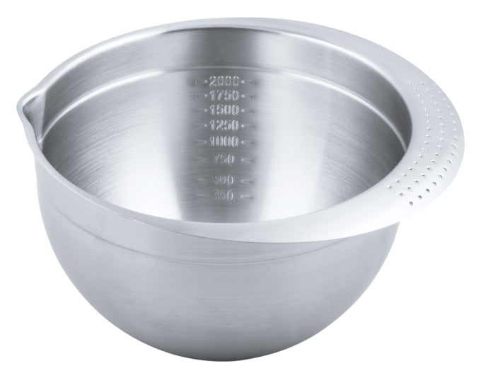 STÄDTER Rührschüssel 20 cm 2000 ml Edelstahl in  präsentiert im Onlineshop von KAQTU Design AG. Schüssel ist von STÄDTER