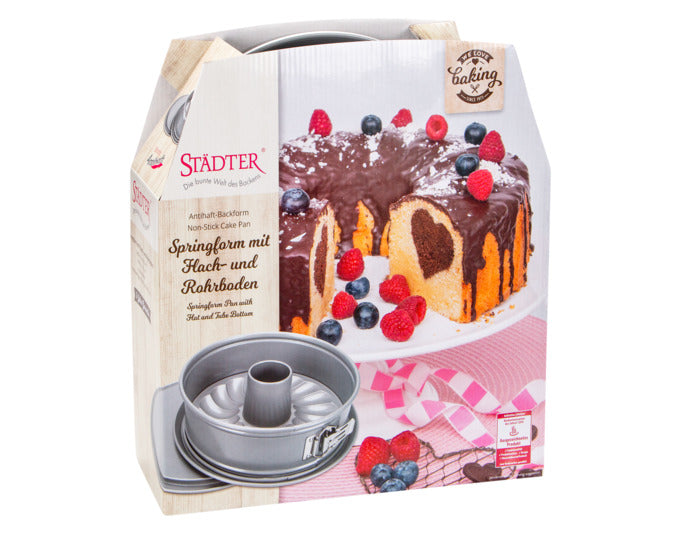 Entdecken Sie die STÄDTER Springform mit Rohrboden ø 26x7 cm – ideal für kreative Backideen und perfekte Ergebnisse in Ihrer Küche!