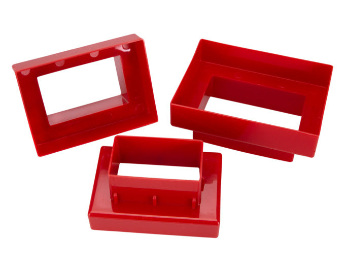 STÄDTER Ausstecher Set Rechteck 5.0x3.0 cm - 9.5x7.0x4.0 cm rot in  präsentiert im Onlineshop von KAQTU Design AG. Ausstecher ist von STÄDTER