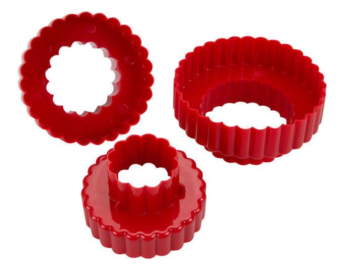 STÄDTER Ausstecher Set Rund ø 9.0 / 8.0 / 7.0 / 6.0 / 5.0 / 4.0 cm rot in  präsentiert im Onlineshop von KAQTU Design AG. Ausstecher ist von STÄDTER