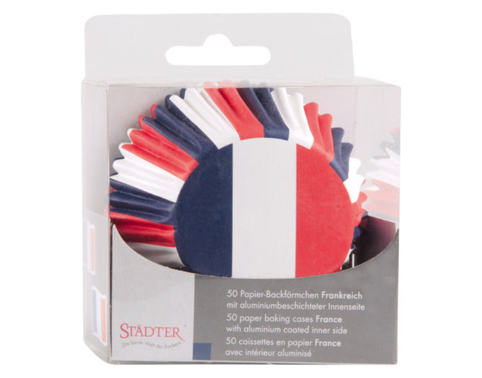 Papierbackförmchen Maxi Frankreich, ø 5/7x3.5 cm, 50 Stück, ideal für Muffins und Cupcakes, dekorativ und praktisch.