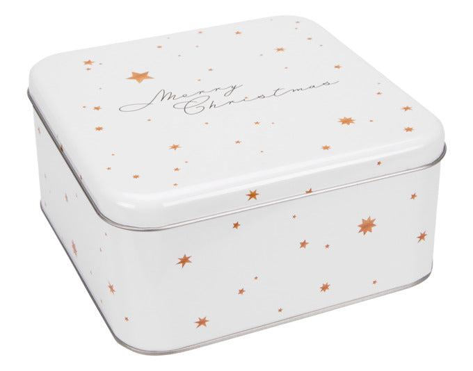 STÄDTER Gebäckdose Merry Christmas 16.5x16.5x8 cm weiss eckig in  präsentiert im Onlineshop von KAQTU Design AG. Aufbewahrungsdose ist von STÄDTER