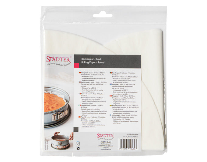City baking paper Ø 37 cm 10 <tc>wEIS</tc> round