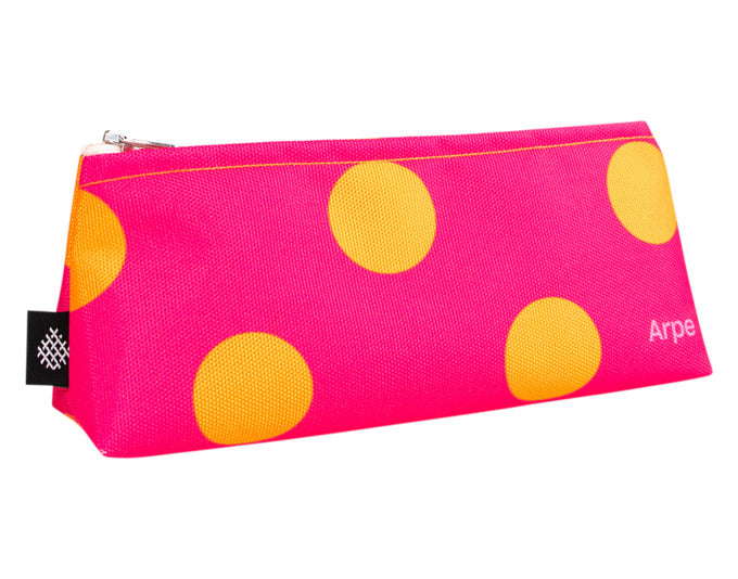 ARPE Necessaire XS dots warm sunset 8 x 18 cm in  präsentiert im Onlineshop von KAQTU Design AG. Badzubehör ist von ARPE