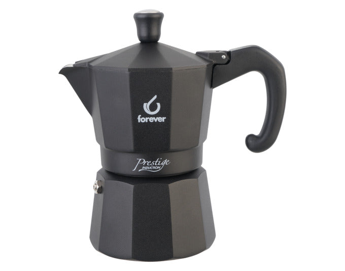 FOREVER Kaffeezubereiter Moka Prestige Induktion 3 Tassen schwarz matt in  präsentiert im Onlineshop von KAQTU Design AG. Küchengerät ist von FOREVER