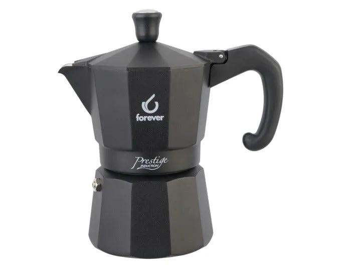 FOREVER Kaffeezubereiter Moka Prestige Induktion 6 Tassen schwarz matt in  präsentiert im Onlineshop von KAQTU Design AG. Küchengerät ist von FOREVER