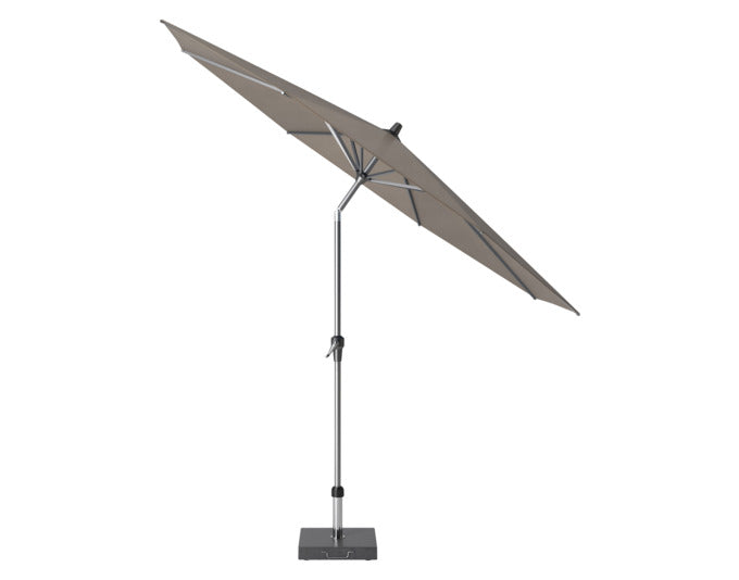 Eleganter Sonnenschirm Riva Premium 300 cm in Havana Anthrazit, idealer Schutz vor Sonne und UV-Strahlen, hochwertig und stilvoll.