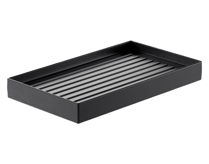 Wende-Grillplatte von STÖCKLI, passend für CheeseGrill 2, Maße 19.9x11.5x2.3 cm, ideal für vielseitiges Grillen und Wenden.