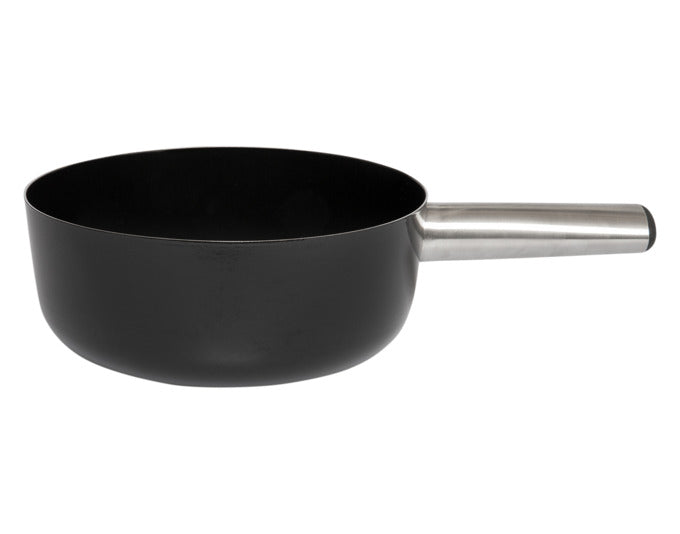 Elegante Käsefonduegarnitur aus Edelstahl, induktionsgeeignet, ø 21 cm, ideal für gesellige Abende mit köstlichem Fondue.