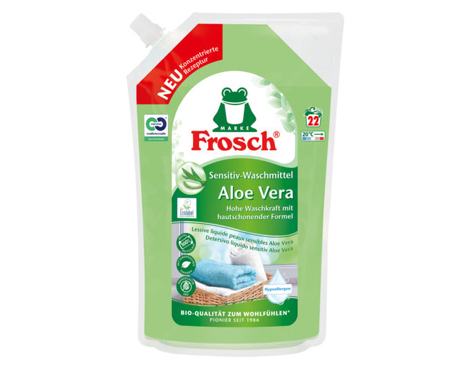FROSCH Waschmittel Sensitiv Aloe Vera 1.5 l in  präsentiert im Onlineshop von KAQTU Design AG. Reinigungsmittel ist von FROSCH