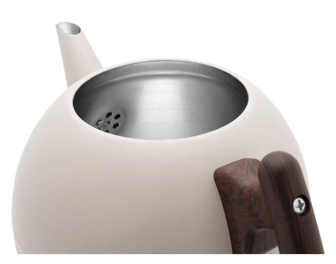 Elegante Teekanne Bella Ronde von BREDEMEIJER, 1.2 l, beige/braun, stilvolles Design, ideal für Teegenuss, hochwertige Verarbeitung.