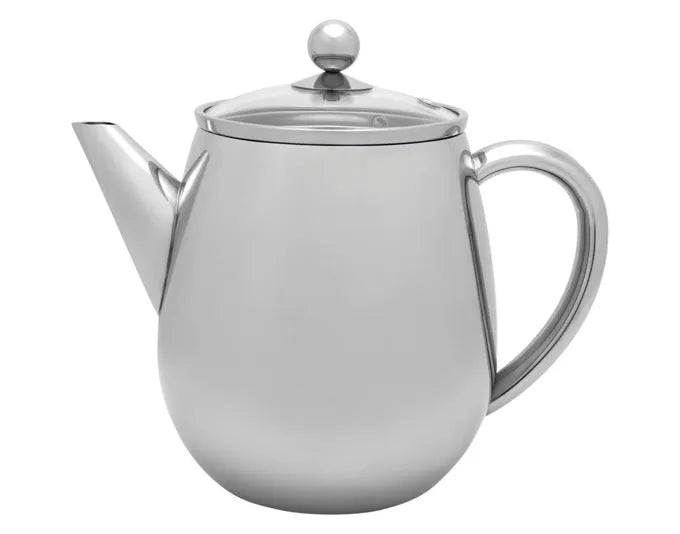 BREDEMEIJER Teekanne Duet Eva 1.1 l silber glänzend in  präsentiert im Onlineshop von KAQTU Design AG. Kanne ist von BREDEMEIJER