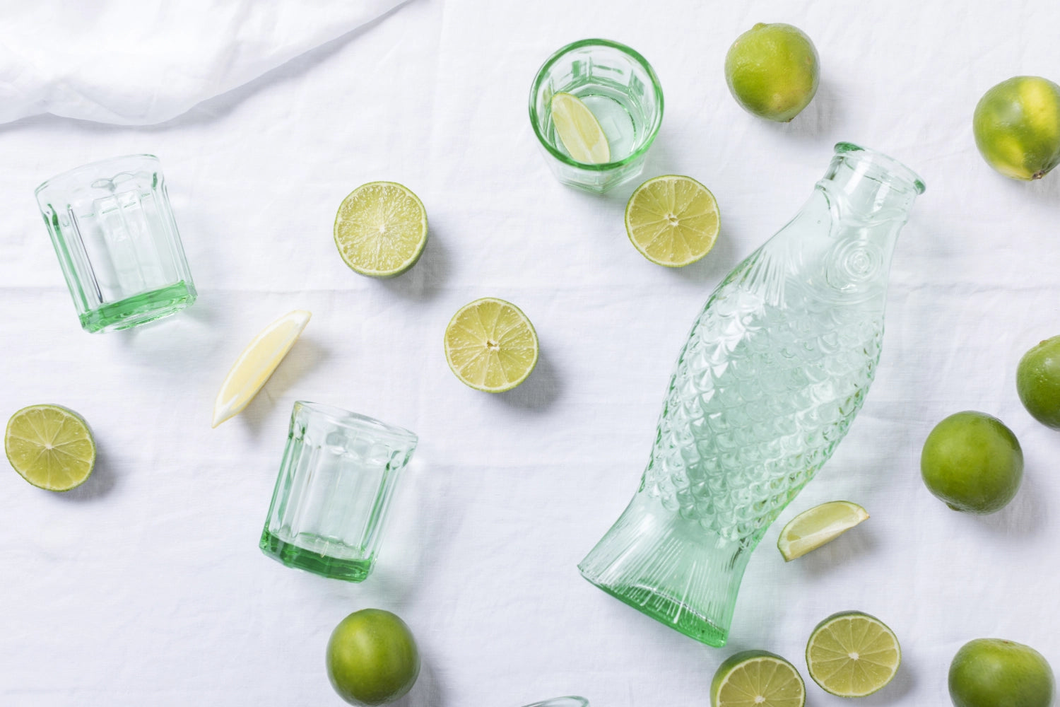 P. Navone Fish & Fish bottle 1lt 10.6x7.5x29cm Trans Green