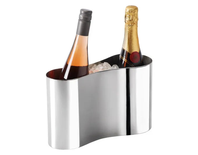 PHILIPPI Flaschenkühler Valerie für 2 Flaschen Inox 29x11x18 cm in  präsentiert im Onlineshop von KAQTU Design AG. Barzubehör ist von PHILIPPI